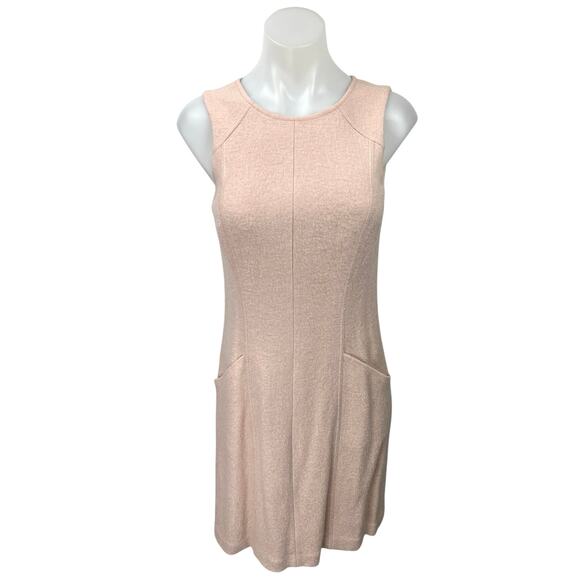 Ann Taylor Women's Pink Wool Sleeveless Pockets Knee Length Shift Tank Dress 2 - Picture 1 of 5